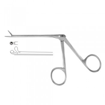 Hartmann Alligator Forcep Bent Upwards - Cup Shaped Stainless Steel, 8.5 cm - 3 1/4" Diameter 3.0 mm Ø